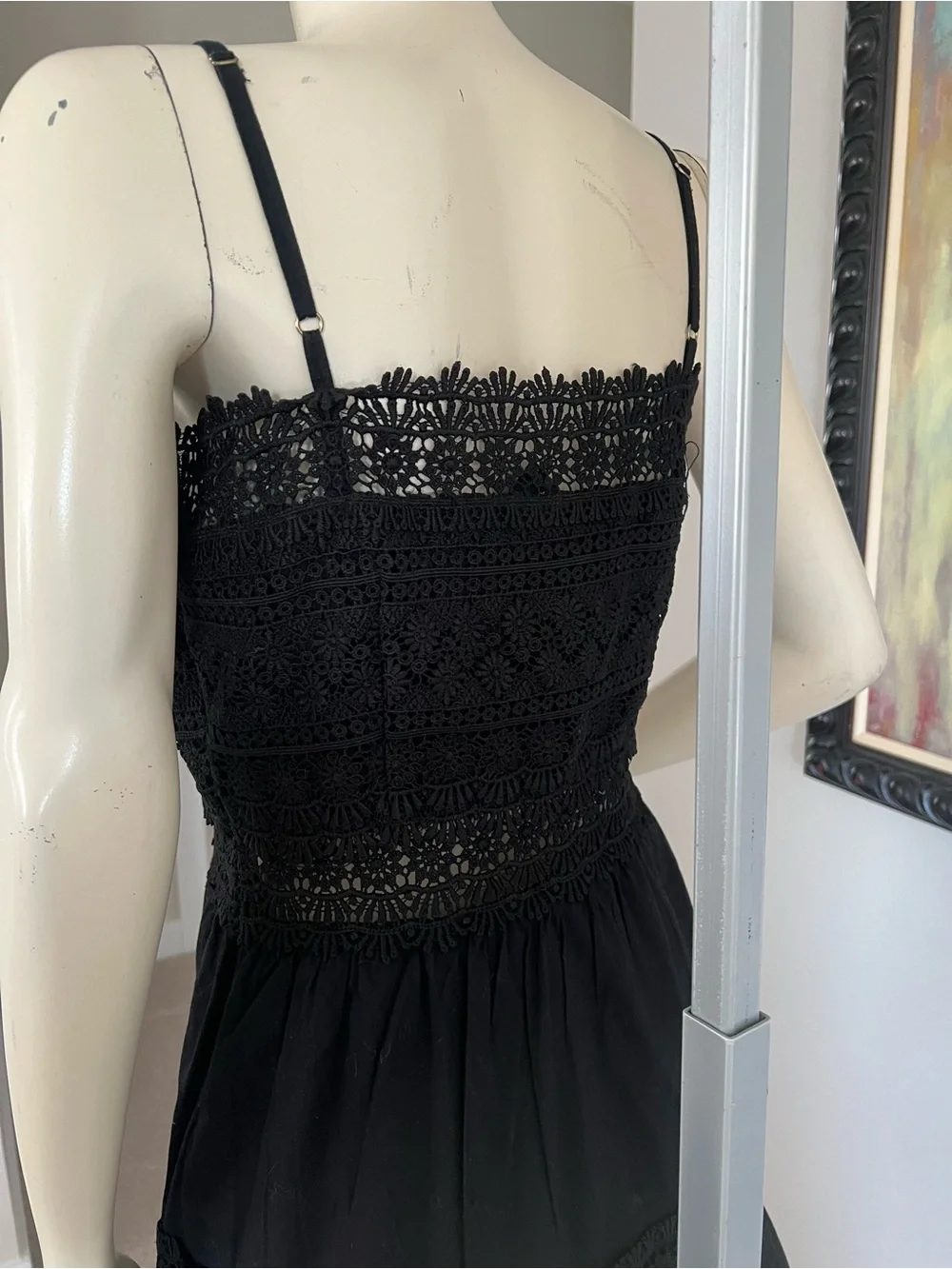 River Island Black Lace Cotton Dress - Picture 11 of 15